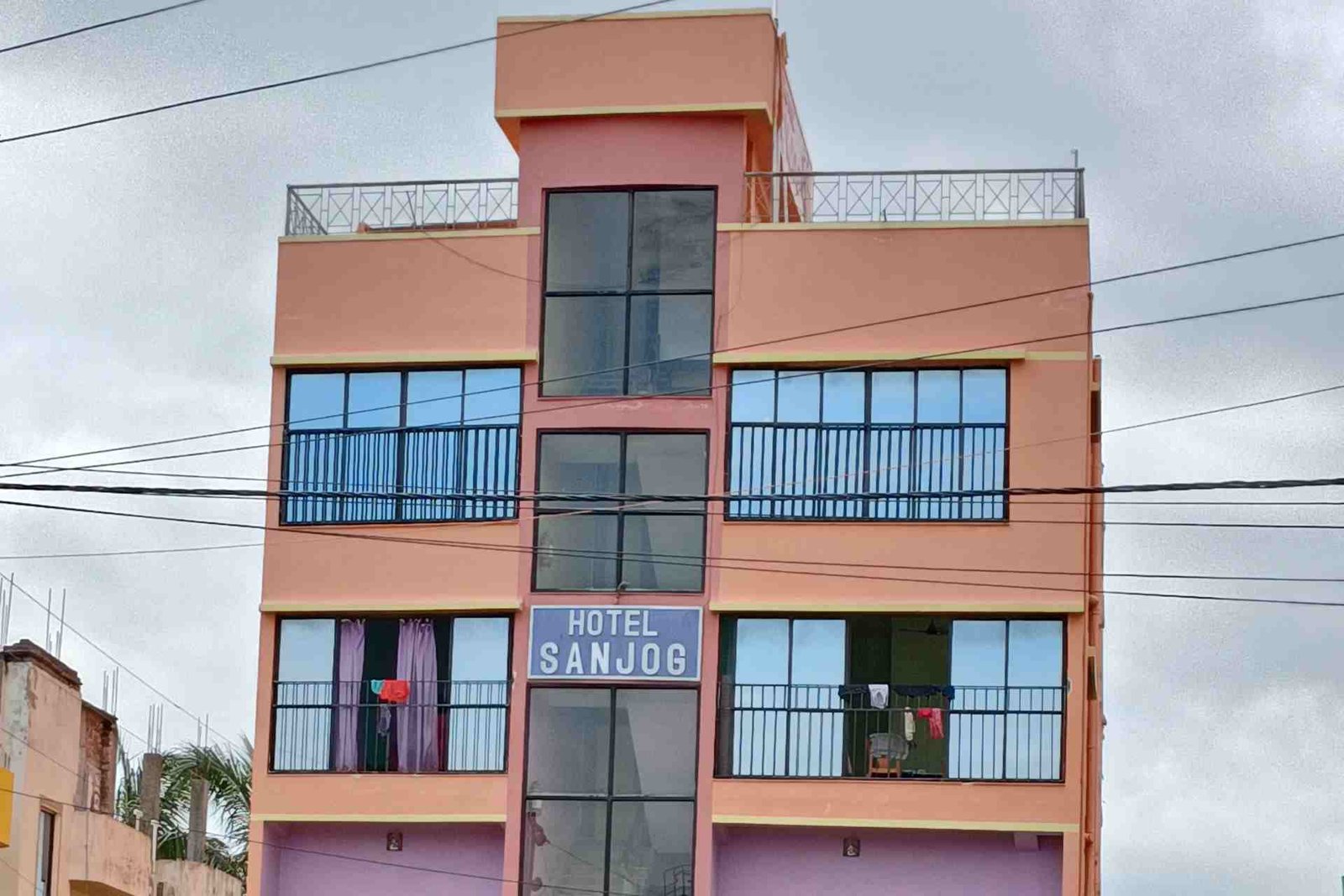 bakkhali hotel sanjog hotel outside view